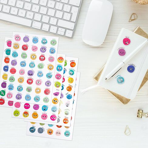 Emotional Stickers, 800 pcs Facial Emotional Stickers with 40 Emoticonal, can be Used for Students' Classroom Rewards, Sentiment Labels, Mugs, notebooks, etc., DIY Creativity is Unlimited. in Saudi Arabia