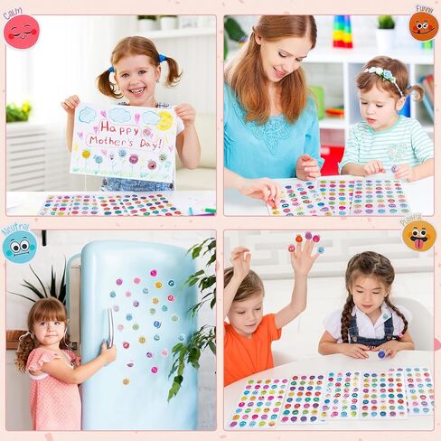 Emotional Stickers, 800 pcs Facial Emotional Stickers with 40 Emoticonal, can be Used for Students' Classroom Rewards, Sentiment Labels, Mugs, notebooks, etc., DIY Creativity is Unlimited. in Saudi Arabia