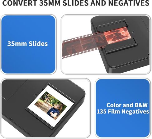 Mobile Film Scanner for 35mm Slides & Negatives, Portable Photo Scanner Converts Film to Digital Photos, Battery Powered Slide Converter in Saudi Arabia