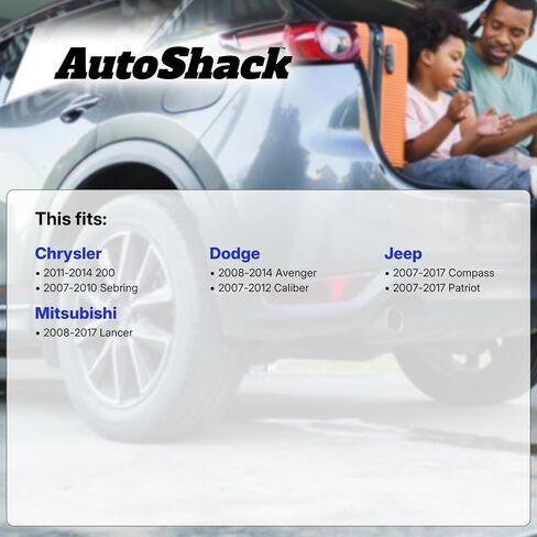 Autoshack خلفية مجموعة الفرامل البديلة لجيب باتريوت Compass Dodge Avenger Caliber Chrysler 200 Sebring Mitsubishi Lancer V6 دوارات الفرامل مع وسادة الفرامل السيراميك 10.3 "(261.8 مم) CBO630381037CPA in Kuwait