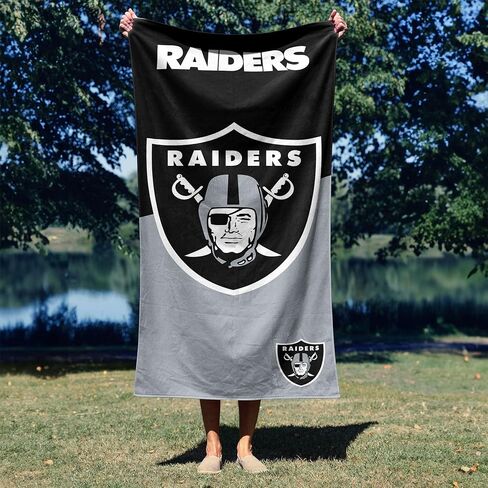 Northwest NFL Las Vegas Raiders Microfiber Beach Towel, 30 x 60 Inches – Quick Dry, Sand Resistant, Lightweight, Highly Absorbent, Incisor Design in Saudi Arabia