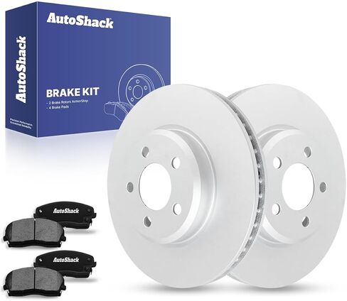AutoShack Front Brake Kit Replacement for Chrysler 300 Dodge Challenger Magnum 2006-2023 Charger AWD RWD Drilled & Slotted E-Coated Disc Brake Rotors Ceramic Brakes Pads 12.6" (320mm) BRKPKG864 in Saudi Arabia