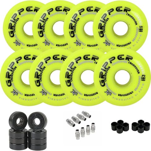 Labeda Gripper Roller Hockey Wheels, Hybrid Ceramic Bearings, Choose Color Size in Saudi Arabia