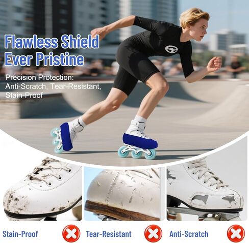 IFOYO Ice Skate Covers for Roller Skates, Easy-on Easy-Off Roller Skating Accessories for Figure, Speed and Recreational Skating, Washable Skatings Boot Covers for Youth and Adults in Kuwait