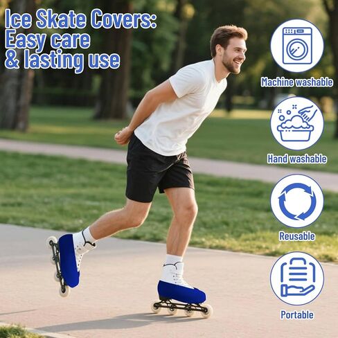 IFOYO Ice Skate Covers for Roller Skates, Easy-on Easy-Off Roller Skating Accessories for Figure, Speed and Recreational Skating, Washable Skatings Boot Covers for Youth and Adults in Kuwait