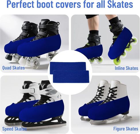 IFOYO Ice Skate Covers for Roller Skates, Easy-on Easy-Off Roller Skating Accessories for Figure, Speed and Recreational Skating, Washable Skatings Boot Covers for Youth and Adults in Kuwait