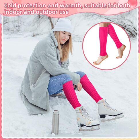 Soulchen 6 Packs Ice Skating Accessories Pink Figure Skating Set Gloves, Skate Guards, Knee Pads, Socks, Towel, Anti Slip Backpack for Training Practice Competition Girl Women in Saudi Arabia