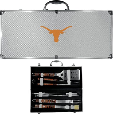 Siskiyou C8BQ22 Unisex NCAA Texas Longhorns 8 Piece Tailgater BBQ Set in Saudi Arabia