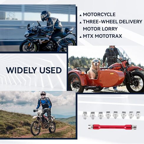 Motorcycle Spoke Wrench, Spoke Torque Wrench Motorcycle Repair Tool Spanner Set with Universal 10 Size Interchangeable Heads in Saudi Arabia