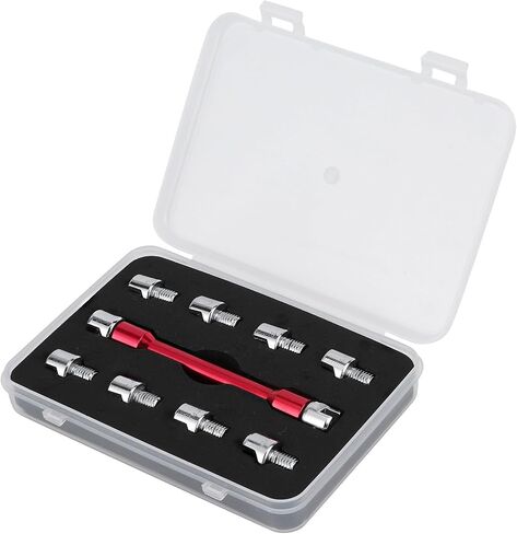 Motorcycle Spoke Wrench, Spoke Torque Wrench Motorcycle Repair Tool Spanner Set with Universal 10 Size Interchangeable Heads in Saudi Arabia