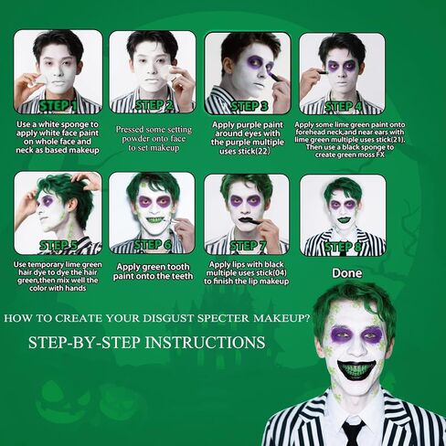 Meicoly Bald Cap Kit للنساء والرجال ، أزياء Cap Cap All-In-One مجموعة من مكياج Halloween SFX ، مرحلة الأداء ، المسرح ، المسرح ، الأفلام ، العلكة الروحية ومجموعة المزيل ، وضع مسحوق ، مطاطية سائلة ، 10 مساءً in Kuwait