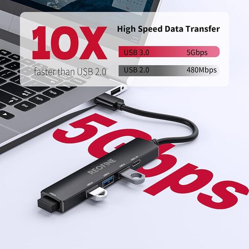 USB 3.0 HUB ، 4 PORT USB HUB FLITTER ، محول USB المحمول MINI Multiport Expander لسطح المكتب ، الكمبيوتر المحمول ، وحدة التحكم للألعاب ، محرك أقراص محرك الأقراص الصلبة ، الطابعة ، الكمبيوتر ، لوحات المفاتيح in Kuwait
