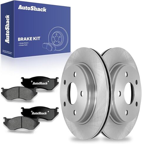 Autoshack Front Brake Kit استبدال 2002-2005 Dodge RAM 1500 2004-2006 Durango 3.7L 4.7L 5.7L 5.9L V6 V8 4WD RWD DISC BRAKE BRAKE ROTORS مع وسادات الفرامل السيراميك 13.2 "(335.8 مم) PCDR630076300796666 in Saudi Arabia