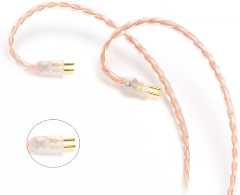 IEM Earphone Cable, OCC Copper 2-Pin 0.78mm, MMCX 3.5mm Plug, 1.25m (1, mmcx-3.5) in Saudi Arabia