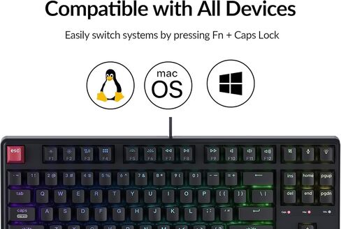 Keychron C3 Pro TKL 80% Wired Mechanical Keyboard, 8K Polling Rate, QMK/VIA Programmable, Hot-Swappable, RGB Backlit Shine-Through Keycaps, Super Banana Switch, for Windows/Mac in Saudi Arabia