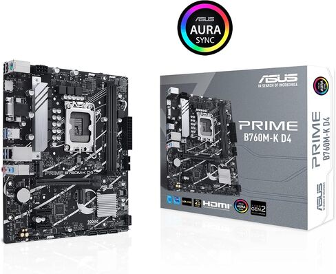 ASUS Prime B760M-A-CSM Intel B760 (LGA 1700) mATX CSM Commercial Motherboard PCIe 4.0, DDR5, 2X M.2, 2.5Gb LAN, DP, 2X HDMI™, SATA 6 Gbps, USB 3.2 Type-C, Aura Sync, ASUS Control Center Express in Saudi Arabia