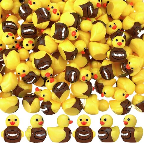 RealSpring 50 PCS كرة القدم راتنجات البط البص الميني راتنجات ميكوكس بوك ميكرو صغيرة التماثيل النماذج لكرة القدم للمنظر الطبيعي المناظر الطبيعية ديكور الحفل in Saudi Arabia
