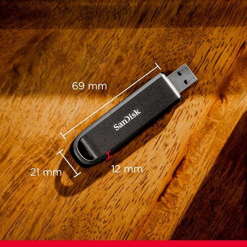 Mandisk 512GB Extreme Pro Flash محرك أقراص مع USB -A - ما يصل إلى 1000 ميجابايت/ثانية سرعات قراءة وسرعات الكتابة 900 ميجابايت/ثانية - لأجهزة الكمبيوتر المحمولة وأجهزة الكمبيوتر وأجهزة الكمبيوتر المكتبية - محرك أقراص عالي الأداء ، أسود - SDCZ820-512G -G46 in Kuwait