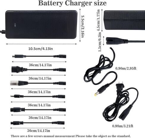 29.4V 2A Fast Charger 7 in 1 Plugs Universal for 24V 25.2V 25.6V 25.9V Lithium-ion Batteries, Replacement for Razor, Jetson, Voyage, gotrax, ninebot in Saudi Arabia