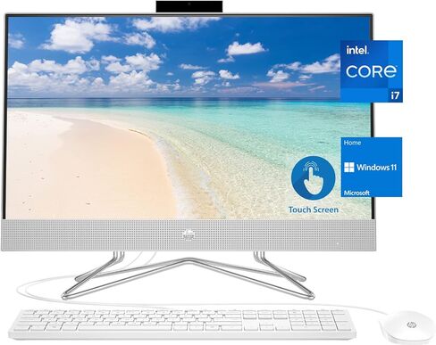 HP 27 inch All-in-One Desktop PC - FHD Touchscreen, 64GB DDR5 RAM, 4TB SSD, Intel Ultra 7-155U (up to 4.8GHz), Intel UHD Graphics, Windows 11 Pro, Wi-Fi 6, HDMI in Saudi Arabia
