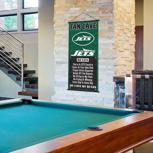 لافتة WinCraft New York Jets Man Cave Fan لتمرير الباب على الحائط in Saudi Arabia