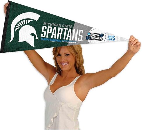 College Flags & Banners Co. Michigan State Spartans 2025 March Basketball Madness Pennant Flag in Saudi Arabia
