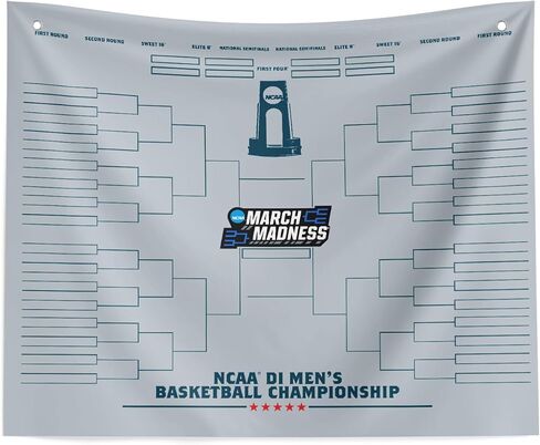 بطولة كرة السلة للرجال من Northwest NCAA DI March Madness للتعليق على الحائط مع حلقات تثبيت مقاس 50 × 60 بوصة in Saudi Arabia