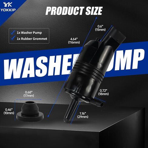 مضخة غسالة الزجاج الأمامي مع استبدال Grommet لفورد F150 ، Escape ، Focus Lincoln ، Mazda ، Mercury-يحل محل OEM F6SU17664DA ، 7L8Z-1764-A ، 7R33-17664-DA ، F6SZ-1764-A in Saudi Arabia