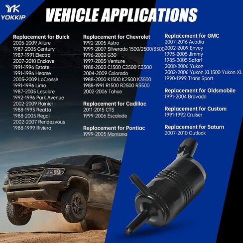 مضخة غسالة الزجاج الأمامي مع استبدال Grommet لفورد F150 ، Escape ، Focus Lincoln ، Mazda ، Mercury-يحل محل OEM F6SU17664DA ، 7L8Z-1764-A ، 7R33-17664-DA ، F6SZ-1764-A in Saudi Arabia