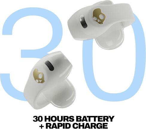 Skullcandy Push 720 Open Wireless Open Open Bluetooth أذن ، سماعات الرأس ، مقاومة للماء ، تصميم مقطع خفيف ، بطارية 30 ساعة ، حقيبة شحن لاسلكية ، ميكروفون لـ iPhone Android - Black True in Kuwait