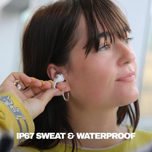 Skullcandy Push 720 Open Wireless Open Open Bluetooth أذن ، سماعات الرأس ، مقاومة للماء ، تصميم مقطع خفيف ، بطارية 30 ساعة ، حقيبة شحن لاسلكية ، ميكروفون لـ iPhone Android - Black True in Kuwait