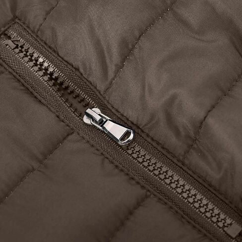 Puffer Jacket Men Lightweight Zip Up Quilted Jackets Warm Casual Long Sleeve Winter Coats Outerwear with Hood 2025 in Saudi Arabia