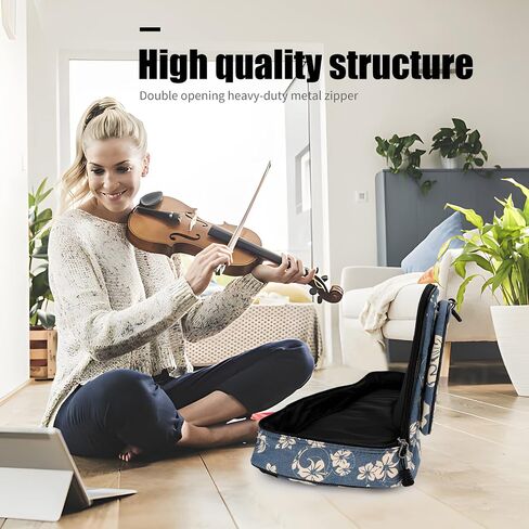 MUINS Ukulele Case,21 23 24 26 Tenor Soprano Concert Ukelele Bag With Bag & Capo & 4 Picks & strings & string Winder & Strap &Stickers,Uke Gift Choice (Blue Flower, 21 Inch) in Saudi Arabia
