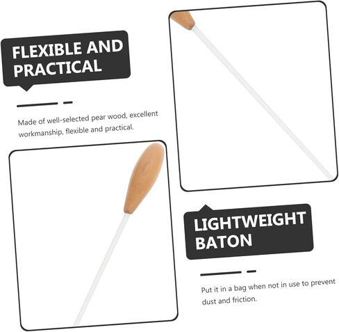 Concert Music Conductor Wooden Handle Pear for Marching Band and Orchestra Smooth Finish for in Kuwait