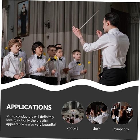 Concert Music Conductor Wooden Handle Pear for Marching Band and Orchestra Smooth Finish for in Kuwait