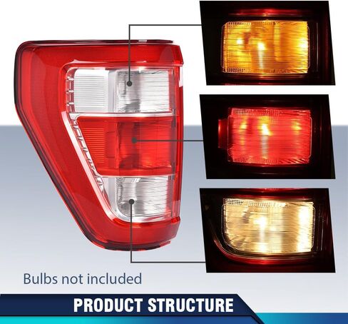 Pit66 Light Light Assembly مصباح الفرامل اليسرى جانب السائق مع بقعة عمياء متوافقة مع Ford F150 XL 2021-2023 (كابينة قياسية 2 أبواب | كابينة مدتها 4 أبواب | in Saudi Arabia