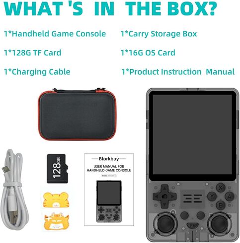 RGB20SX Retro Handheld Game Console Console Retro Video Console مع 4.0 بوصة IPS 720*720 شاشة HD 5000MAH وحدة ألعاب محمولة Retro (Black Pracket) in Kuwait