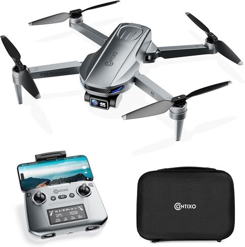 Contixo F23 GPS Drone With Camera, 46 Min Flight Time, 4.5" Screen Remote, Follow Me, Waypoints, 5GHz FPV Transmission, Return to Home, Hand Gestures, Orbit Mode Foldable Drones For Teens & Adults in Saudi Arabia