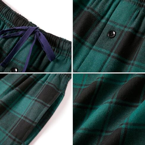 jupitersecret mens pajama pants مجموعة من القطن الفانيلا سراويل نوم وخفيفة الوزن ، وسروال PJ مع جيوب وزر زر in Kuwait