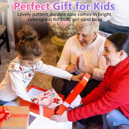 for iPad 10th Generation Case Kids Girls 10.9 Inch Case for iPad (A16) 11th Generation 11 Inch 2025, Strawberry Soft Silicone Cute Tablet Protection Cover with Strap & Rotating Stand, Purple in Kuwait