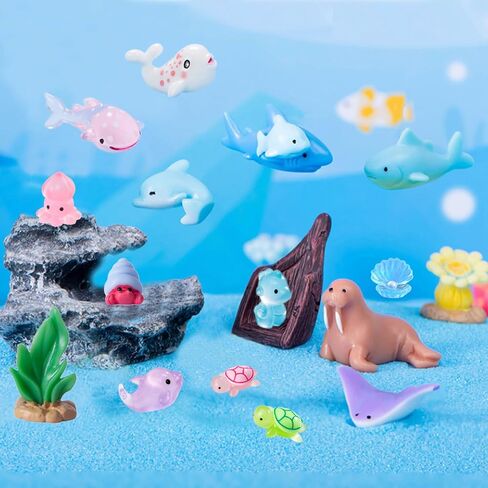 135 PCS MINI Resin Animals Resin Tiny Animal Miniature Animals التماثيل الصغيرة الصغيرة حيوانات صغيرة كبيرة للحديقة الجنية ملحقات المناظر الطبيعية الدقيقة دمية إخفاء الحرف اليدوية in Kuwait