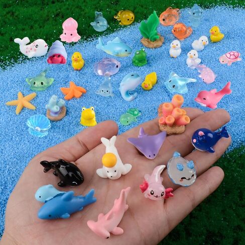 135 PCS MINI Resin Animals Resin Tiny Animal Miniature Animals التماثيل الصغيرة الصغيرة حيوانات صغيرة كبيرة للحديقة الجنية ملحقات المناظر الطبيعية الدقيقة دمية إخفاء الحرف اليدوية in Kuwait