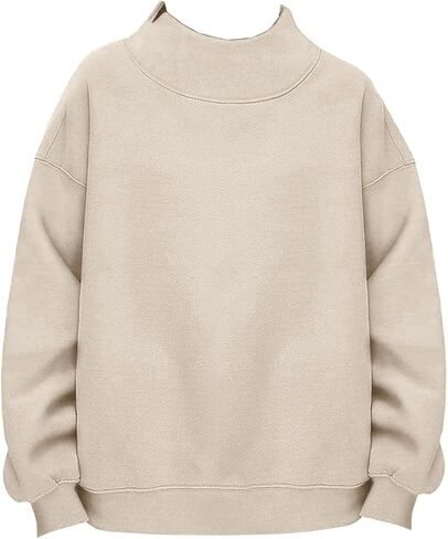 Cute Sweatshirts For Girl Loose Mock Neck Sweatshirt Y2K Fall Turtleneck Hoodie Puppy Long Sleeve Pullover Tops Casual in Saudi Arabia