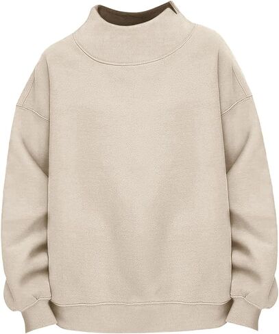 Cute Sweatshirts For Girl Loose Mock Neck Sweatshirt Y2K Fall Turtleneck Hoodie Puppy Long Sleeve Pullover Tops Casual in Saudi Arabia