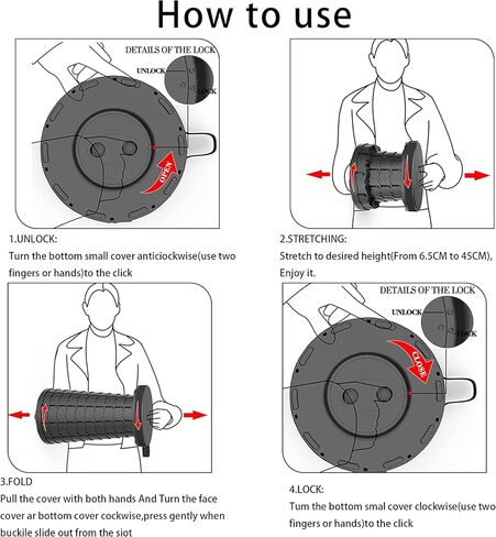 ALEVMOOM 2025 18" H Collapsible Stool with Cushion, Capacity 600lbs Portable Stools for Adults Heavy Duty, Adjustable Height Telescoping Folding Stool, for Outdoor Camping Travel Hiking Fishing in Kuwait