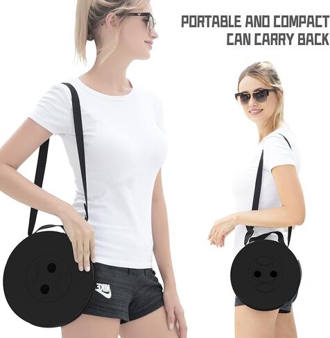 ALEVMOOM 2025 18" H Collapsible Stool with Cushion, Capacity 600lbs Portable Stools for Adults Heavy Duty, Adjustable Height Telescoping Folding Stool, for Outdoor Camping Travel Hiking Fishing in Kuwait