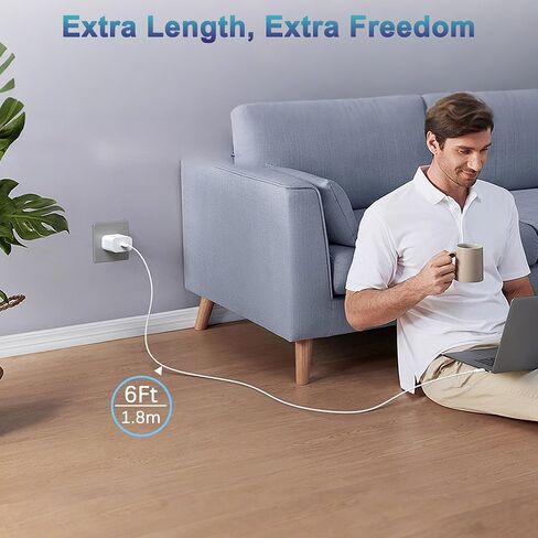 iPhone 16 Charger Fast Charging USB-C to USB-C, 3FT 20W PD Wall Adapter & Cable, Compatible with iPhone 16/16 Pro/16 Pro Max, iPhone 15/15 Plus/15 Pro/15 Pro Max, iPad Pro/Air/Mini (2 Pack) in Saudi Arabia