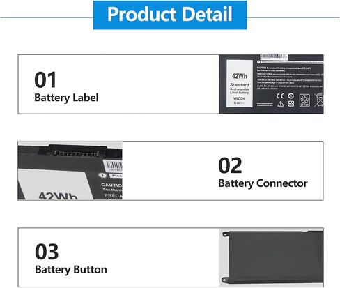 WJ5R2 استبدال بطارية الكمبيوتر المحمول متوافقة مع Dell Precision 3510 M3510 Latitude 5570 E5570 11.4V 84WH in Saudi Arabia