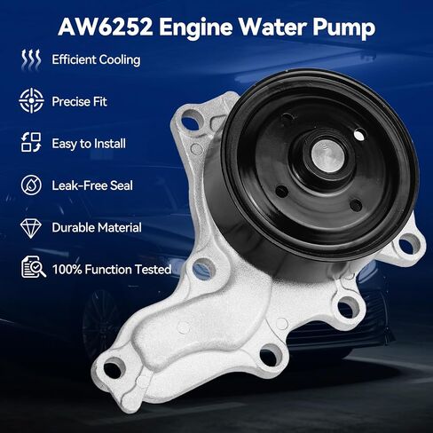 AW6351 Water Pump Kit - OE Replacement for 2009-2019 Toyota Corolla, 2009-2014 Matrix, 2008-2014 Scion xD, 2009-2010 Pontiac Vibe 1.8L Engine - Durability, High-Performance in Saudi Arabia