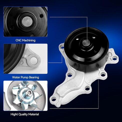 AW6351 Water Pump Kit - OE Replacement for 2009-2019 Toyota Corolla, 2009-2014 Matrix, 2008-2014 Scion xD, 2009-2010 Pontiac Vibe 1.8L Engine - Durability, High-Performance in Saudi Arabia